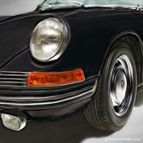 Porsche 911 s, Bild auf Leinwand, Geschenk, Gemälde Stil, Bild auf Leinwand, Edition