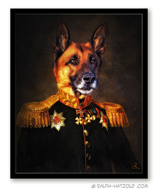 Deutscher Schäferhund Portrait auf Leinwand Geschenkidee Hundebesitzer