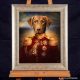 Hundeportrait Kurzhaar Gemälde in Uniform gerahmt in 40x50cm Geschenkidde für Hundebesitzer
