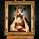 Chihuahua als König Hund in Kleidung individuelles Gemaelde Geschenkidee für Hundebesitzer