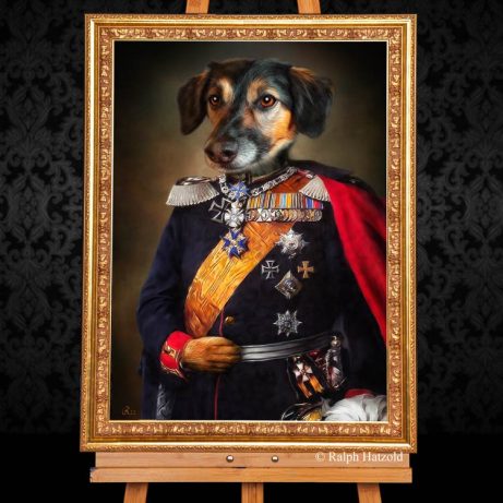 Kaiser Wilhelm, Hund in Uniform, vom eigenen Hund, Geschenkidee Hundebesitzer