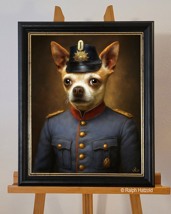 Gemälde Galerierahmen „Berliner Leiste“, Doppelkontur Schlagmetall