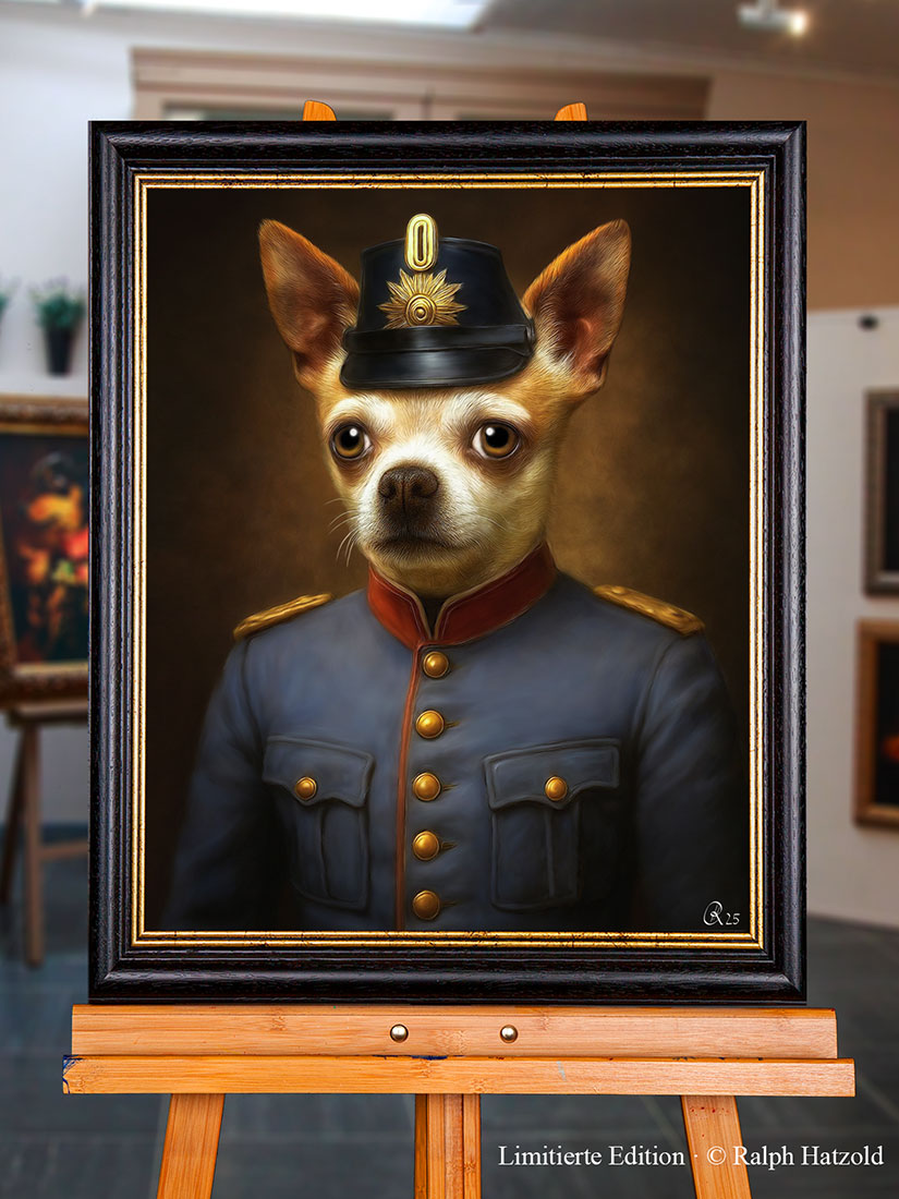 Chihuahua Wachtmeister Alfred – limitierte Künstleredition von Ralph Hatzold