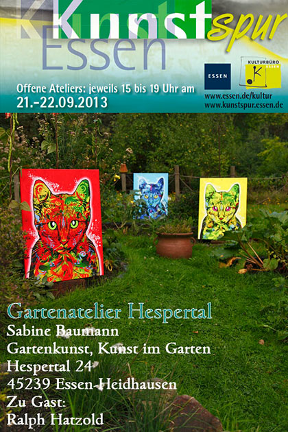 Einladung zur Ausstellung im Gartenatelier Hespertal 2013