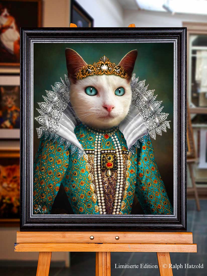 Katze Lucy als Prinzessin – limitierte Künstleredition von Ralph Hatzold