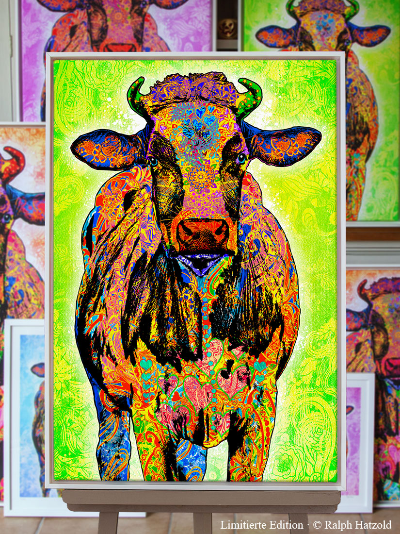 Pop Art Kuh Emma – limitierte Künstleredition von Ralph Hatzold