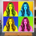 Pop Art Portrait vom eigenen Foto im klassischen Vierer-Raster auf Leinwand